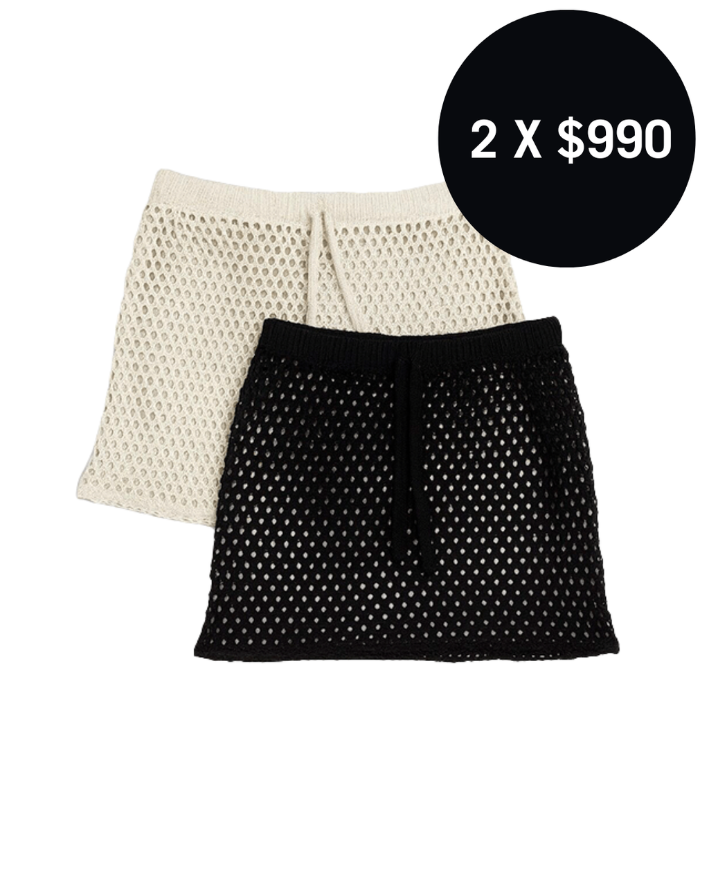 Pollera corta tejido