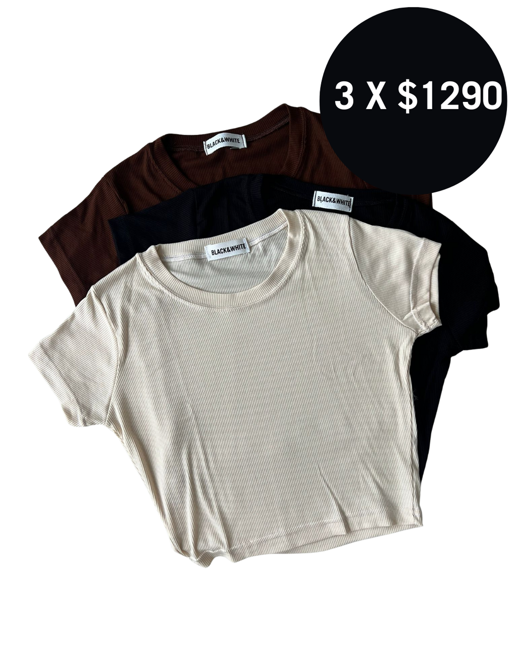 Remera manga corta acanalada