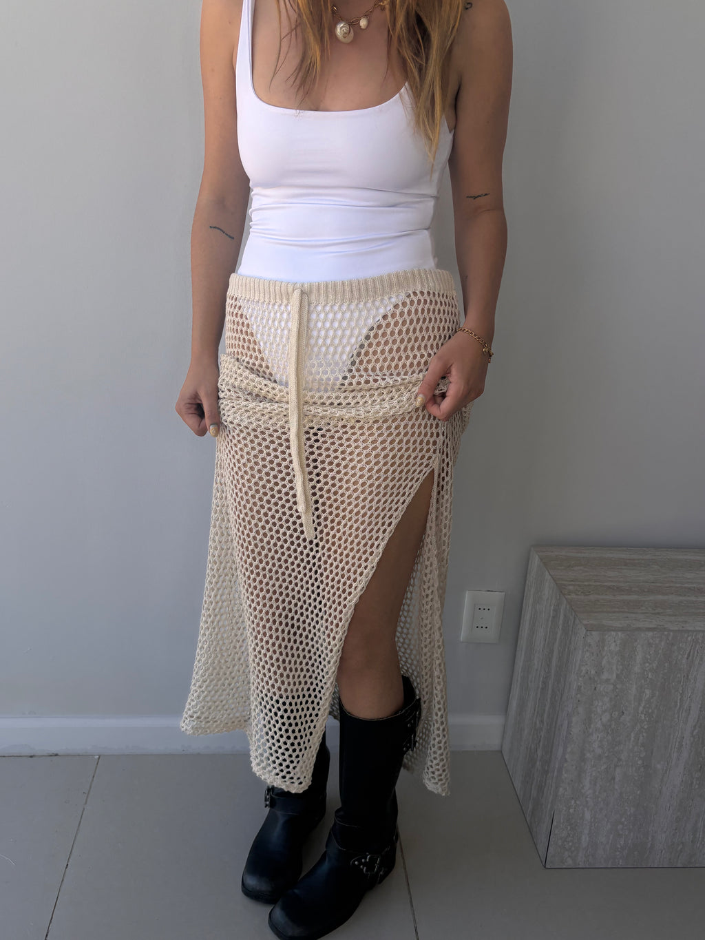 Pollera larga tejido