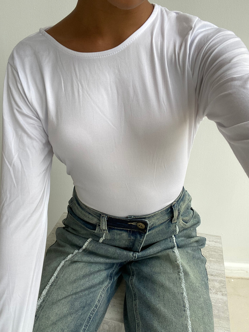 Blusa cuello redondo