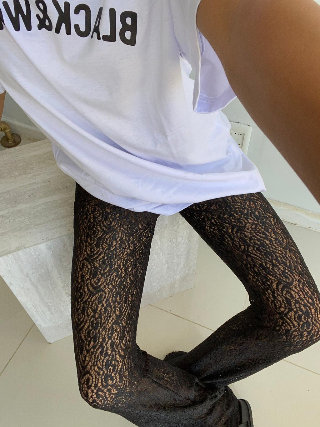 Pantalón Oxford Encaje